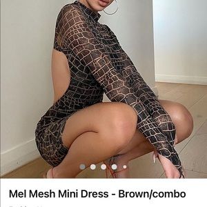 Mesh open back dress so cute size xs sold out online
